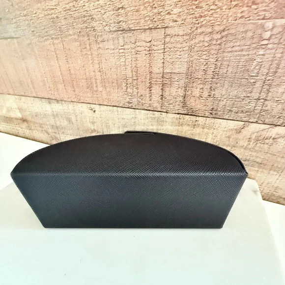 Prada Black Textured Leather Eyewear Case